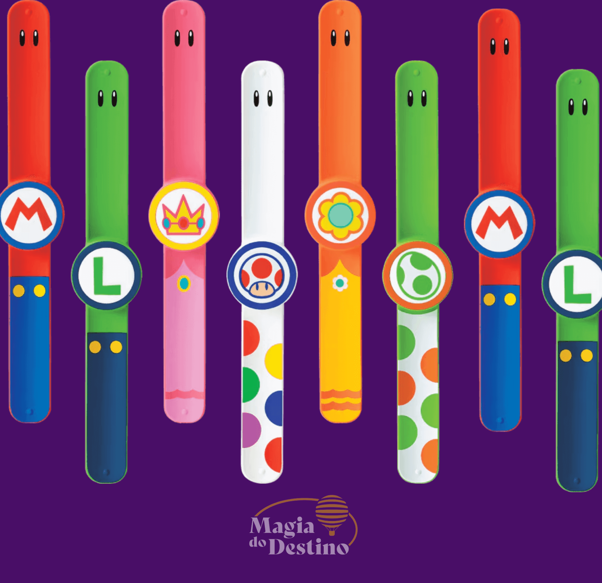 Modelos das pulseiras nintendo