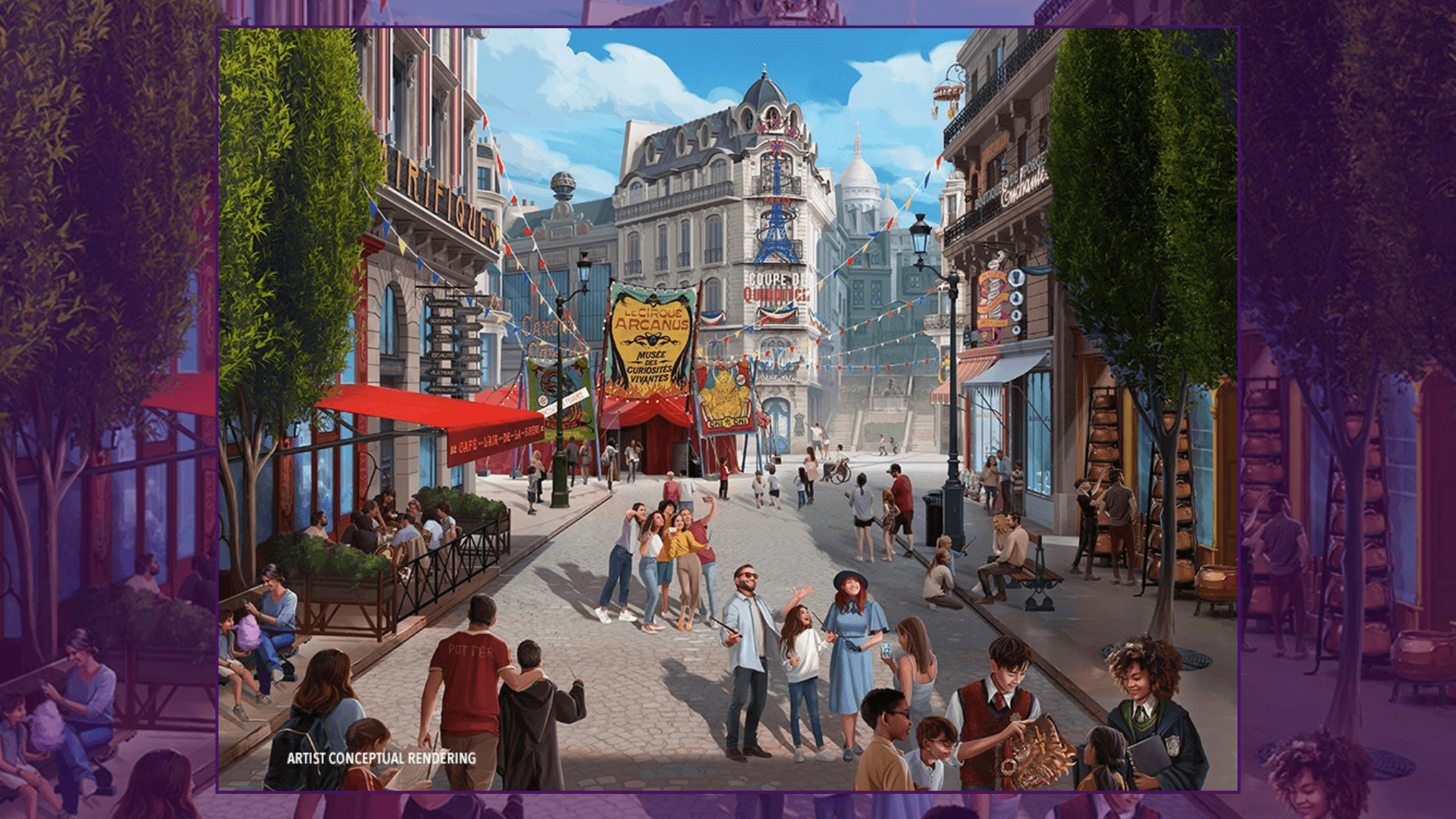Place Cachée de 1920, um distrito comercial escondido na Paris dos bruxos.